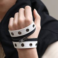 Wholesale Jewelry Retro Novelty Gear Pu Leather Plastic Wristband main image 5