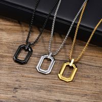304 Stainless Steel Simple Style Classic Style Three-dimensional Solid Color Pendant Necklace main image 10