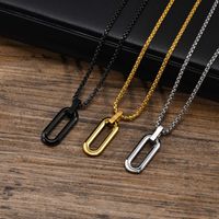 304 Stainless Steel Simple Style Classic Style Three-dimensional Solid Color Pendant Necklace main image 9
