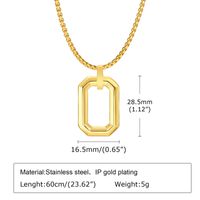 304 Stainless Steel Simple Style Classic Style Three-dimensional Solid Color Pendant Necklace main image 4