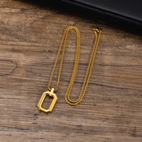 304 Stainless Steel Simple Style Classic Style Three-dimensional Solid Color Pendant Necklace main image 7
