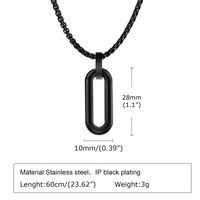 304 Stainless Steel Simple Style Classic Style Three-dimensional Solid Color Pendant Necklace main image 3