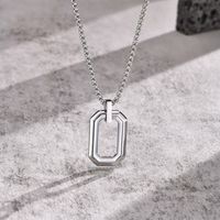 304 Stainless Steel Simple Style Classic Style Three-dimensional Solid Color Pendant Necklace main image 5
