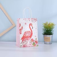 Valentine's Day Sweet Flamingo Kraft Paper Party Festival Gift Bags sku image 5