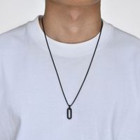 304 Stainless Steel Simple Style Classic Style Three-dimensional Solid Color Pendant Necklace sku image 3