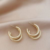 1 Pair Casual Round Flower Rectangle Plating Inlay Alloy Rhinestones Opal Pearl Drop Earrings sku image 7