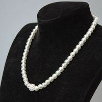 Französische Art Einfarbig Imitationsperle Perlen Frau Armbänder Ohrringe Halskette main image 6