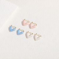1 Piece Elegant Luxurious Classic Style Heart Shape Asymmetrical Plating Copper 14k Gold Plated Hoop Earrings main image 6