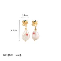1 Pair Simple Style Heart Shape Flower Plating Inlay Copper Crystal Zircon 18k Gold Plated Drop Earrings sku image 3