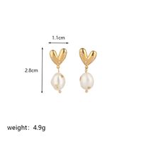 1 Pair Simple Style Heart Shape Flower Plating Inlay Copper Crystal Zircon 18k Gold Plated Drop Earrings sku image 1