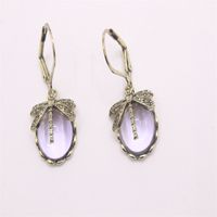 1 Pair Casual Ethnic Style Oval Dragonfly Plating Inlay Alloy Crystal Drop Earrings main image 4