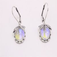 1 Pair Casual Ethnic Style Oval Dragonfly Plating Inlay Alloy Crystal Drop Earrings sku image 1