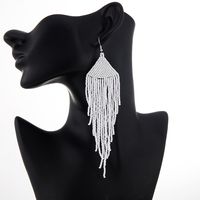1 Pair Vacation Solid Color Glass Drop Earrings main image 5