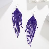 1 Pair Vacation Solid Color Glass Drop Earrings main image 3
