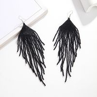 1 Pair Vacation Solid Color Glass Drop Earrings sku image 1