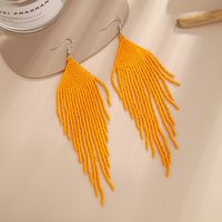 1 Pair Vacation Solid Color Glass Drop Earrings sku image 4