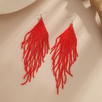 1 Pair Vacation Solid Color Glass Drop Earrings sku image 3