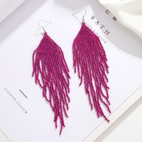 1 Pair Vacation Solid Color Glass Drop Earrings sku image 9