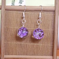 1 Pair Ig Style Casual Flower Glass Glass Drop Earrings main image 4