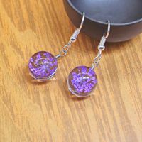 1 Pair Ig Style Casual Flower Glass Glass Drop Earrings sku image 1