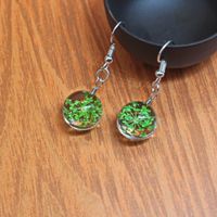 1 Pair Ig Style Casual Flower Glass Glass Drop Earrings sku image 3