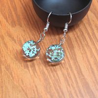 1 Pair Ig Style Casual Flower Glass Glass Drop Earrings sku image 8