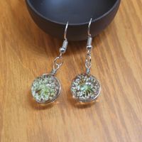 1 Pair Ig Style Casual Flower Glass Glass Drop Earrings sku image 6