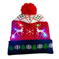 Unisex Casual Christmas Tree Santa Claus Christmas Socks Pom Poms Eaveless Wool Cap main image 3