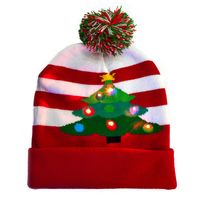 Unisex Casual Christmas Tree Santa Claus Christmas Socks Pom Poms Eaveless Wool Cap sku image 8
