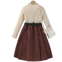 Preppy Style Streetwear Solid Color Polyester Girls Dresses main image 2