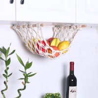 Cross-border Home Kitchen Fruit Basket Bohemia Decorative Fruit Net Bag Simple Nordic Style Woven Vegetable And Fruit Net Bag main image 3