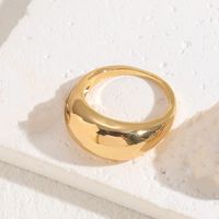 Elegant Luxuriös Klassischer Stil Einfarbig Kupfer 14 Karat Vergoldet Ringe In Masse sku image 1
