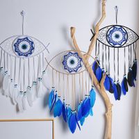 Pastoral Devil'S Eye Feather Iron Tapestry Wall Art main image 4