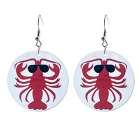 1 Pair Vacation Corn Lobster Arylic Iron Ear Hook main image 5