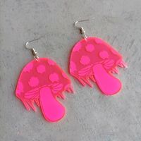 1 Pair Simple Style Mushroom Arylic Iron Ear Hook sku image 2