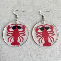 1 Paire Vacances Maïs Homard Arylique Le Fer Crochet D'oreille sku image 1