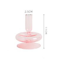 Creative Simple Glass Candlestick Vase Crafts Living Room And B & B Table Decoration Dried Flower Arrangement sku image 1