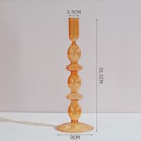 Creative Simple Glass Candlestick Vase Crafts Living Room And B & B Table Decoration Dried Flower Arrangement sku image 13
