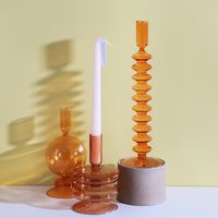 Kreative Einfache Glas Kerzen Ständer Vase Handwerk Wohnzimmer Und B & B Tisch Dekoration Getrocknete Blumen Arrangement main image 4