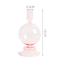 Creative Simple Glass Candlestick Vase Crafts Living Room And B & B Table Decoration Dried Flower Arrangement sku image 4