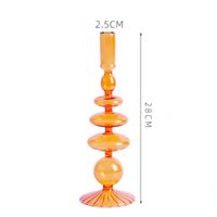 Creative Simple Glass Candlestick Vase Crafts Living Room And B & B Table Decoration Dried Flower Arrangement sku image 10