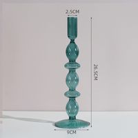 Creative Simple Glass Candlestick Vase Crafts Living Room And B & B Table Decoration Dried Flower Arrangement sku image 14
