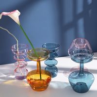 Creative Glass Bubble Vase Artistic Colorful Transparent And Cute Decoration B & B Living Room Table Decoration main image 1