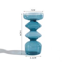Creative Glass Bubble Vase Artistic Colorful Transparent And Cute Decoration B & B Living Room Table Decoration sku image 11
