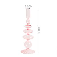 Creative Simple Glass Candlestick Vase Crafts Living Room And B & B Table Decoration Dried Flower Arrangement sku image 9