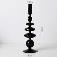 Creative Simple Glass Candlestick Vase Crafts Living Room And B & B Table Decoration Dried Flower Arrangement sku image 17