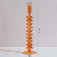 Creative Simple Glass Candlestick Vase Crafts Living Room And B & B Table Decoration Dried Flower Arrangement sku image 18