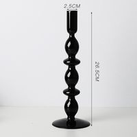 Creative Simple Glass Candlestick Vase Crafts Living Room And B & B Table Decoration Dried Flower Arrangement sku image 16