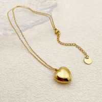304 Stainless Steel 14K Gold Plated Vintage Style Luxurious Plating Inlay Heart Shape Zircon main image 3