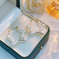 1 Pair Sweet Simple Style Star Plating Alloy 14k Gold Plated Ear Studs main image 1